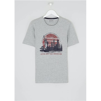 New York Skyline Print T-Shirt