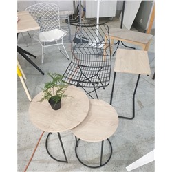 Столик кофейный SHT-CT7
                        дуб беленый / черный муар