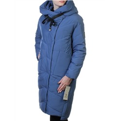 8058 GRAY/GREEN Пальто женское зимнее (био-пух)