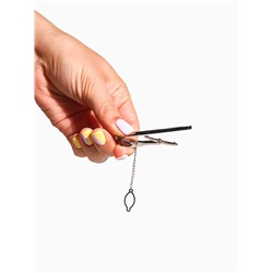 Набор мужской медный «Запонки + Зажим для галстука» прямоугольник с эмалью, чёрно-серебристый