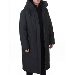 A615 GRAY/BLUE Пальто зимнее женское (верблюжья шерсть, 120 гр. холлофайбер)