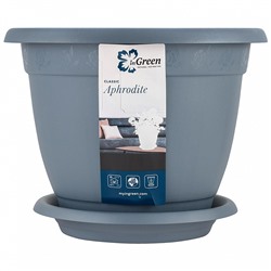 Горшок для цветов InGreen Aphrodite 170 мм, 1,5 л с подставкой №2 IG420211026 серый