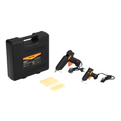 Набор клеевых пистолетов в кейсе, 7/11 мм, 20/100 Вт, 3/8 г/мин, выключатель Sparta