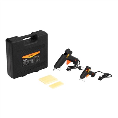 Набор клеевых пистолетов в кейсе, 7/11 мм, 20/100 Вт, 3/8 г/мин, выключатель Sparta