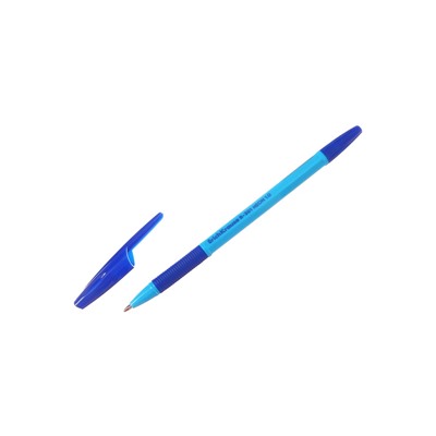 Ручка шариковая ErichKrause R-301 Neon Stick & Grip, узел 0,7-1.0 мм, чернила синие, резиновый держатель, длина линии письма 2000 метров, МИКС