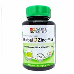 Цинк плюс Эмблика с витамином С World Medica 60 капсул