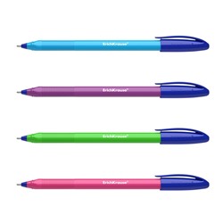 Ручка шариковая ErichKrause U-108 Neon Stick, узел 1.0 мм, чернила синие, супермягкое письмо, длина линии письма 1000 метров, МИКС
