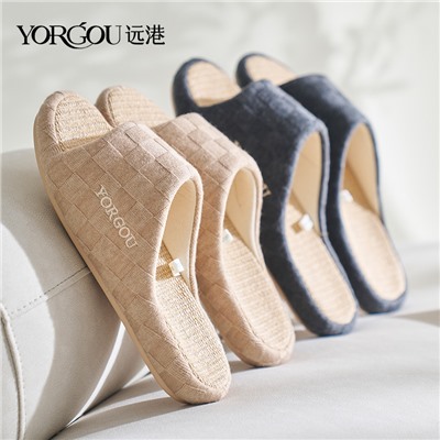 Slippers, footwear indoor, non-slip mute cloth, cotton and linen