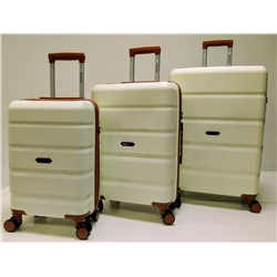 Набор из 3-х чемоданов 11192 Молочный