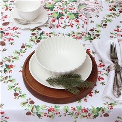 Скатерть Доляна «Хвойный узор» 110×145 см, 100% п/э