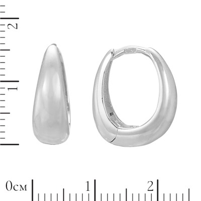 Серьги 'Лара', родий ТПС.170БКR