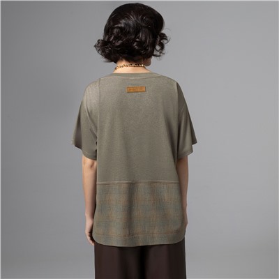 Футболка с акцентными строчками, Стальной взгляд