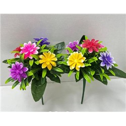 Цветы искусственные декоративные Хризантемы малые ПЛАСТИК (5 цветков) 17 см
