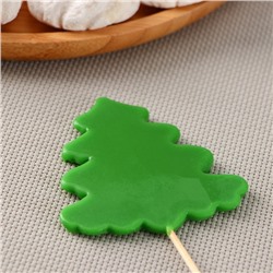 Форма леденцов «Ёлка», силикон, 2 ячейки, 12×9×0.8 см, h=8 см, прозрачная