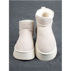 04-UA-3 BEIGE Угги зимние женские (натуральная замша, натуральная шерсть)