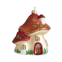 Домик лесной "Грибочки" (стекло) 9,5х7,5х11 см