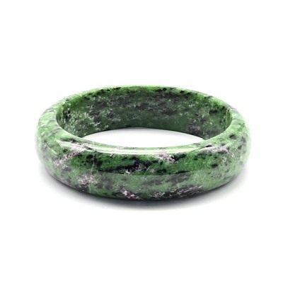 Широкий браслет из Цоизита "Кольцо"