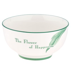 "Зе Флауэр оф Хепинис (The Flower of Happiness)" Салатник фарфоровый 820мл, д15х8см, с деколью, отводка (Китай)