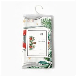 Полотенце "Этель" Christmas red flowers 40х73 см, 100% хл, саржа 190 гр/м2