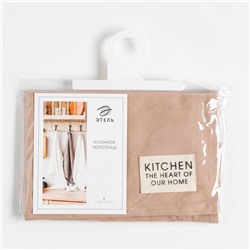Полотенце Этель Kitchen 40х73 см, цвет бежевый, 100% хлопок, саржа 220 г/м2