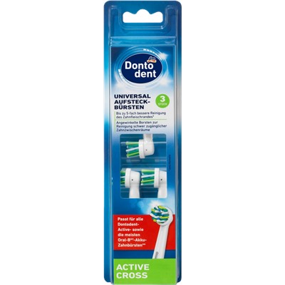Dontodent Aufsteckbürsten Active Cross Насадки для электрической зубной щетки Active Cross, 3 шт
