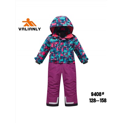 Комбинезон подростковый зимний для девочки бордового цвета 9408Bo