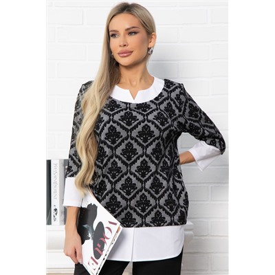Джемпер Нежный акцент (черно-белый) Б14851-18М