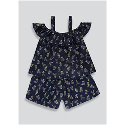 Girls Crinkle Top & Shorts Set (4-13yrs)