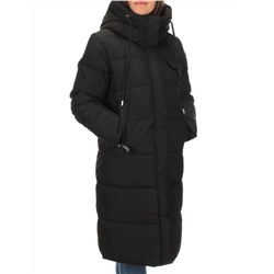 2208 BLACK Пальто зимнее женское Flance Rose (200 гр. холлофайбер)