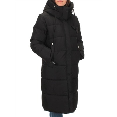 2208 BLACK Пальто зимнее женское Flance Rose (200 гр. холлофайбер)