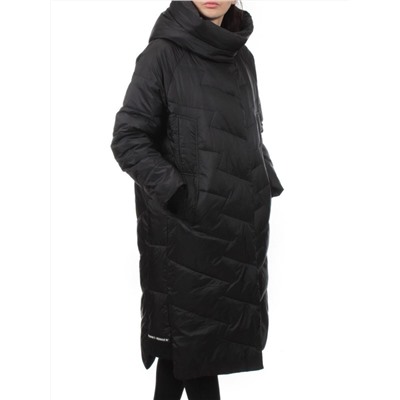 3066 BLACK Пуховик зимний женский (80% пух, 20% перо)