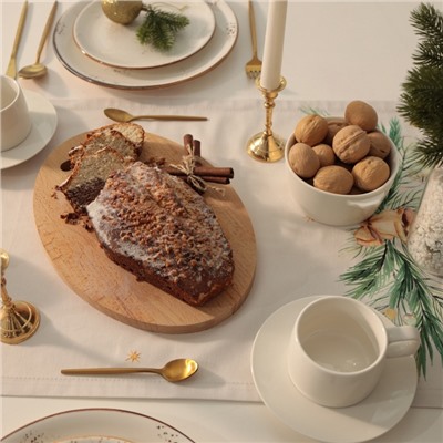 Дорожка на стол Этель Spruce mood 40×149 см, 100% хлопок, саржа 190 г/м², белая