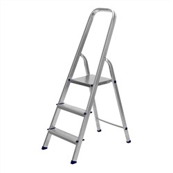 Стремянка, 3 ступени, алюминиевая, Сибртех
