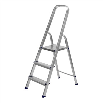 Стремянка, 3 ступени, алюминиевая, Сибртех