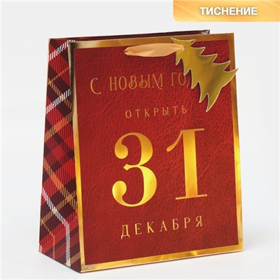 Пакет подарочный новогодний ламинированный «С Новым Годом», 21,5 х 25 х 10 см, Новый год