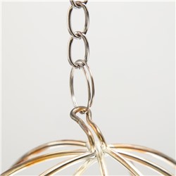 Кормушка для сена металлическая сфера, 8 х 8 х 15 см