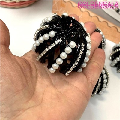 Краб для прически с жемчугом КР29 4 шт