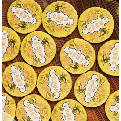 Чай китайский Шу Пуэр с хризантемой прессованный 3шт/1уп