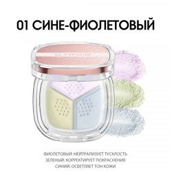 Трехцветная пудра O.TWO.O Loose Powder #01 Сине-фиолетовый