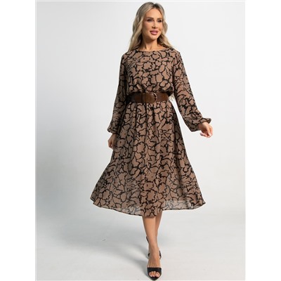 Платье Идиллия (бежево-черное) П15378-16М