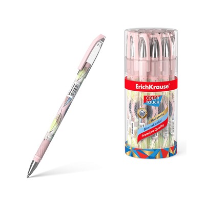 Ручка шариковая ErichKrause ColorTouch Stick Flora 0.7, цвет чернил синий