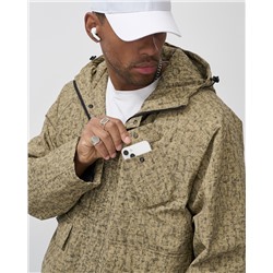 Куртка спортивная мужская весна осень бежевого цвета 25471B