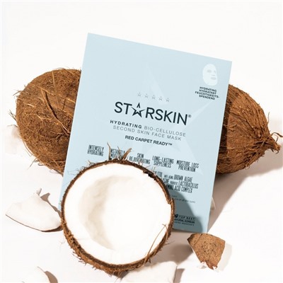 STARSKIN Red Carpet Ready™ Coconut Bio-Cellulose Hydrating Face Mask  Кокосовая биоцеллюлозная увлажняющая маска для лица Red Carpet Ready™