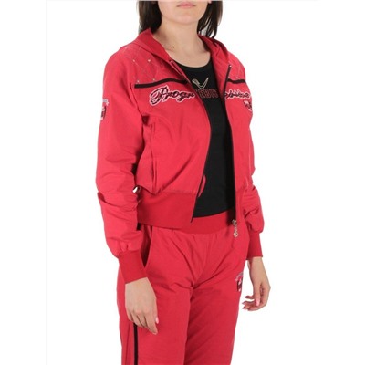 9601 RED/BLACK Костюм спортивный тройка женский (100% полиэстер )