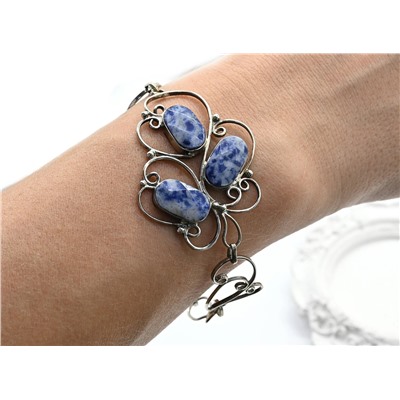 Браслет с лазуритом, 18,5см.