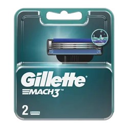 1 Кассеты MACH 3  "2" картонная упаковка бирюзового цвета P & G INDOCHINA Сингапур