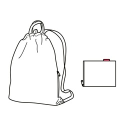 Рюкзак складной Mini maxi sacpack glencheck red