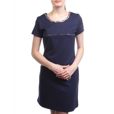 1607 DK. BLUE Платье женское (90% хлопок, 10% полиэстер)