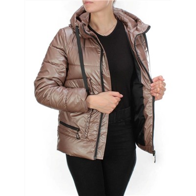 8063 BROWN Куртка демисезонная женская (130 гр. синтепон)