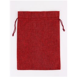 Холщовый мешочек для украшений, подарков и трав, текстиль «Эко», красный, 20×28 ±2 см